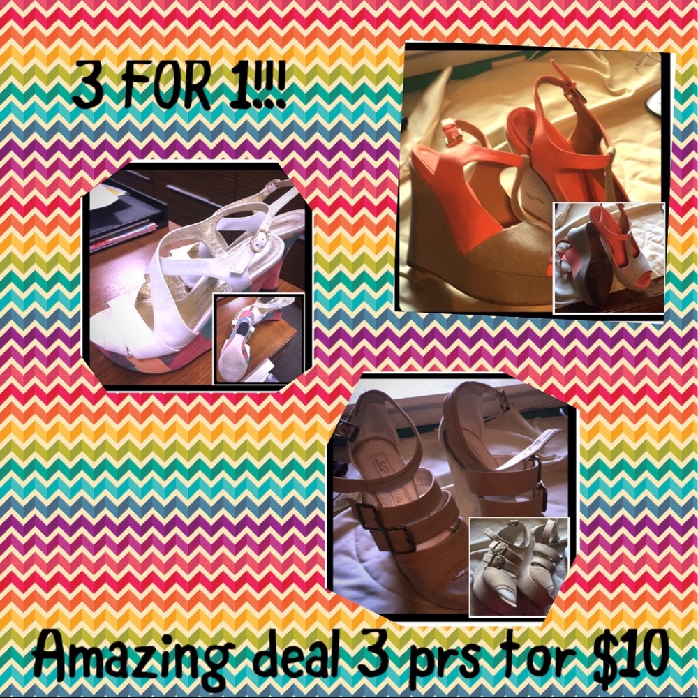TWO GORGEOUS pairs of wedge Sandals💝